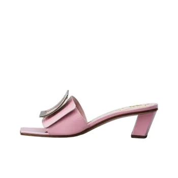 Roger Vivier Biki Love Chunky Heel Slide Slippers 4.5cm Women's Pink