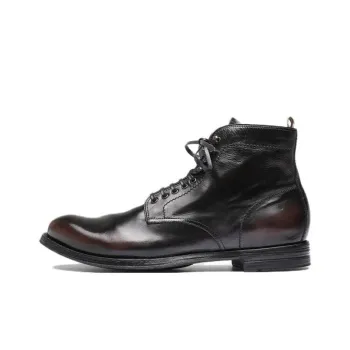 Officine Creative Polished Lace-up Ankle Boots