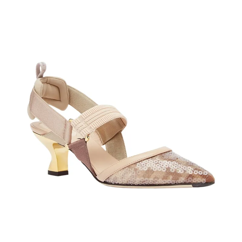 FENDI Colibri 90mm Sequin-embellished Pumps-1
