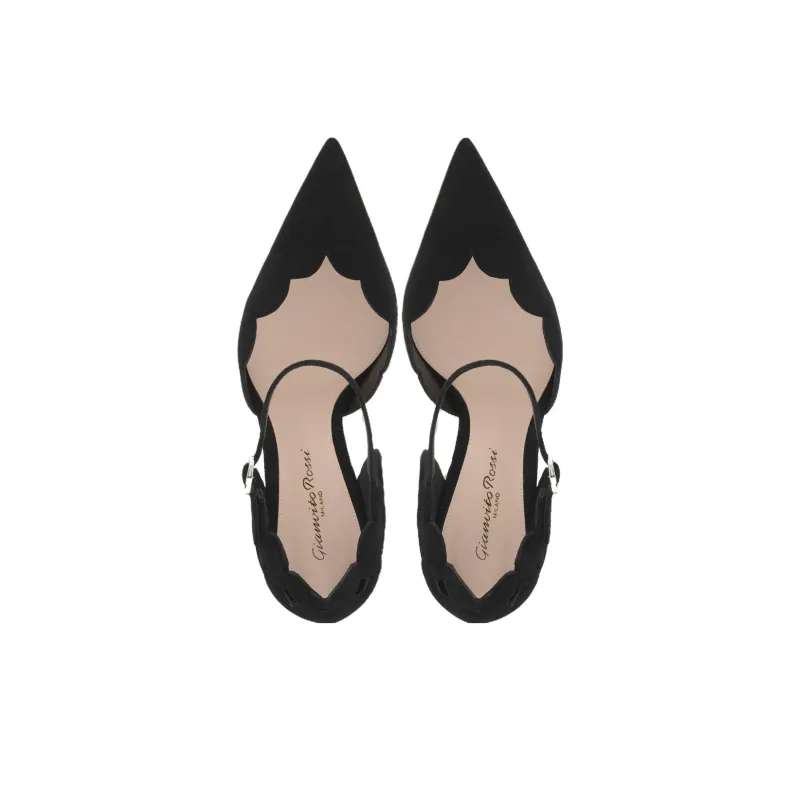 GIANVITO ROSSI Ariana D'Orsay 85mm Suede Pumps-3