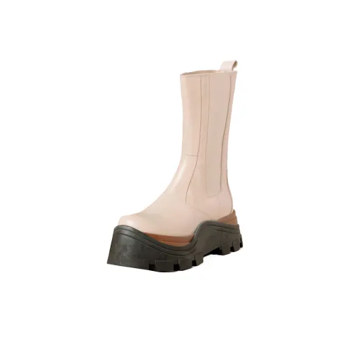 ALOHAS Crew Chelsea boots Silver Women's White