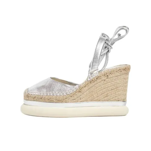 Paloma Barceló Lexi Wedge Heel High Heels 11cm Women's Silver