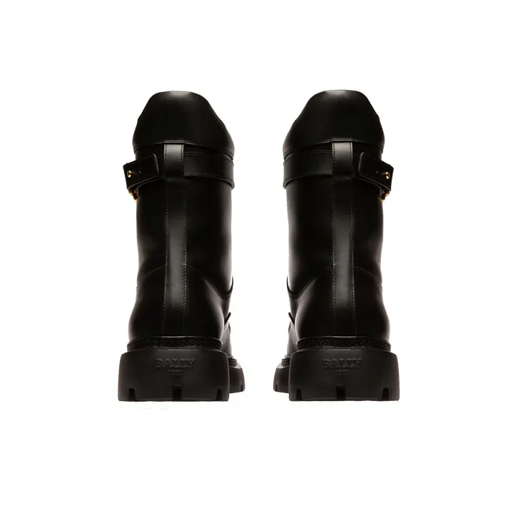BALLY Logo-plaque Combat Boots Women's-3