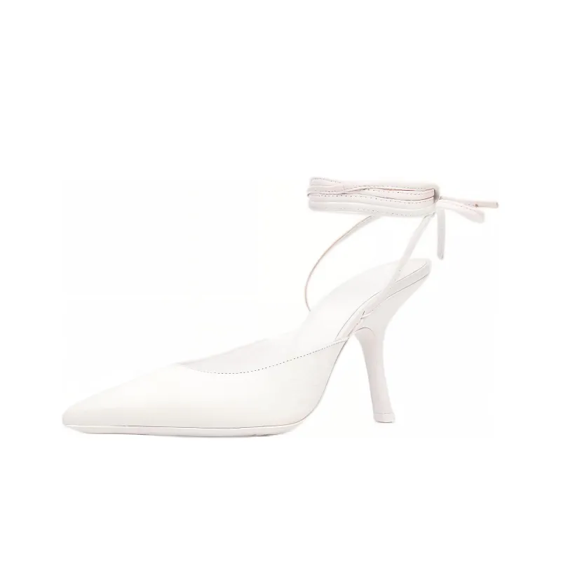 By Far Jen Slim Heel High Heels Women's White-2