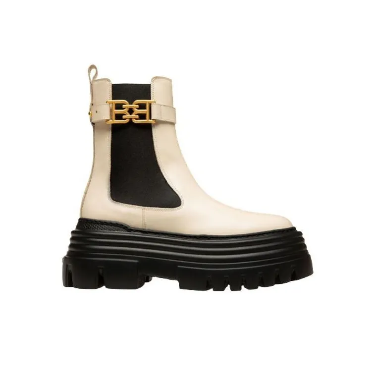 BALLY Short Chelsea Boots Women's Bone White-1