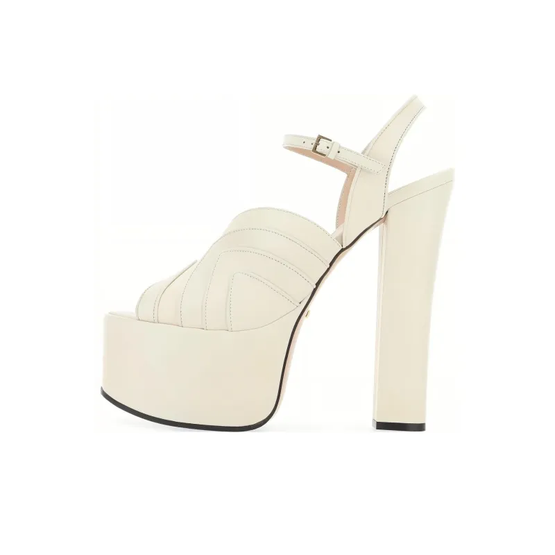 GUCCI Strap Sandals Women's White-0