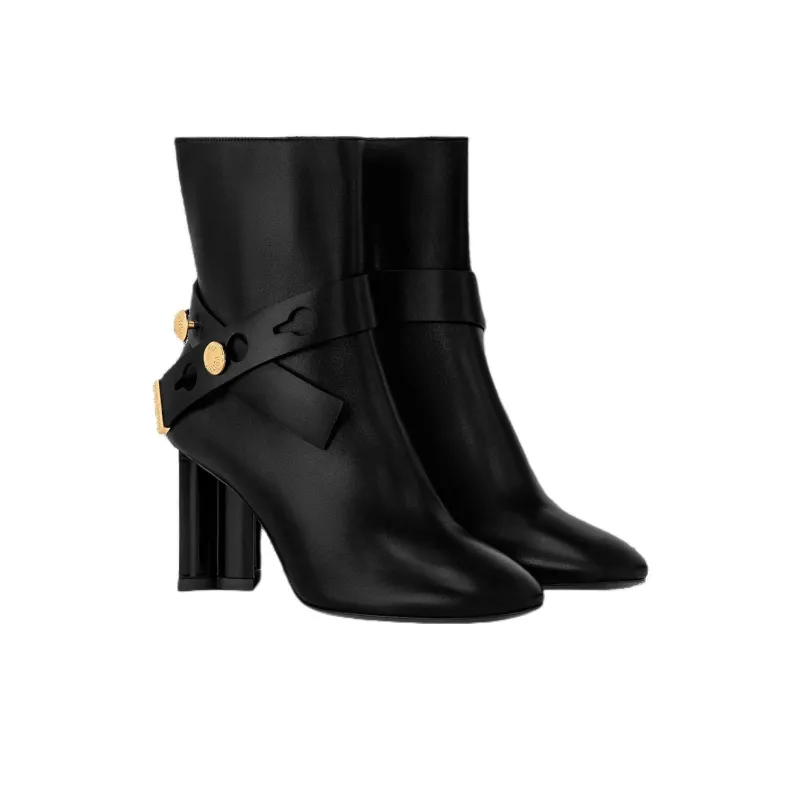 LOUIS VUITTON Silhouette Ankle Boots 8cm Women's Black-2