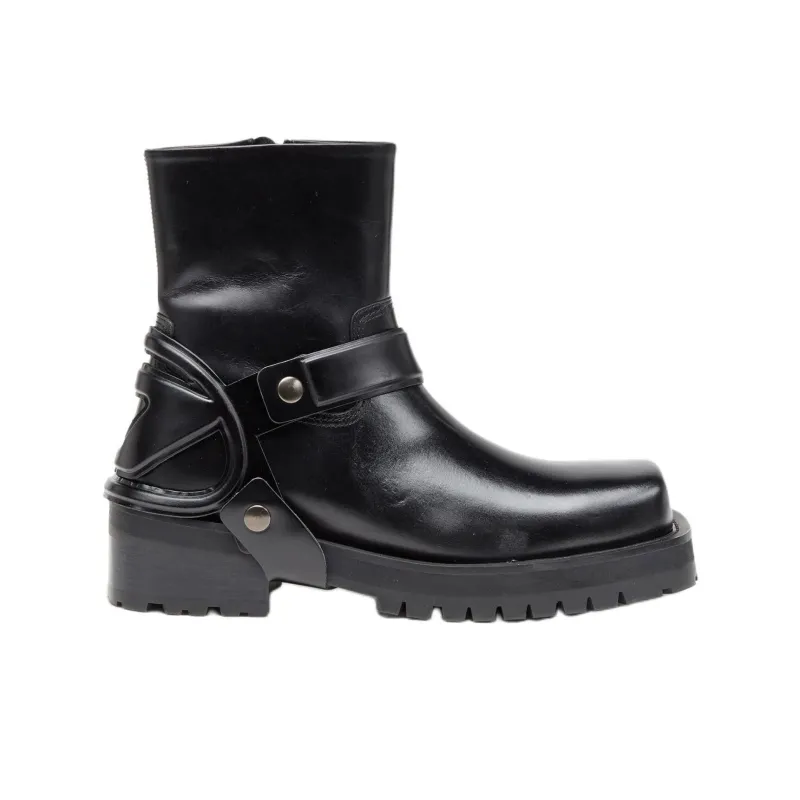 DIESEL D Texan Harness Ankle Boots Men's Black-1