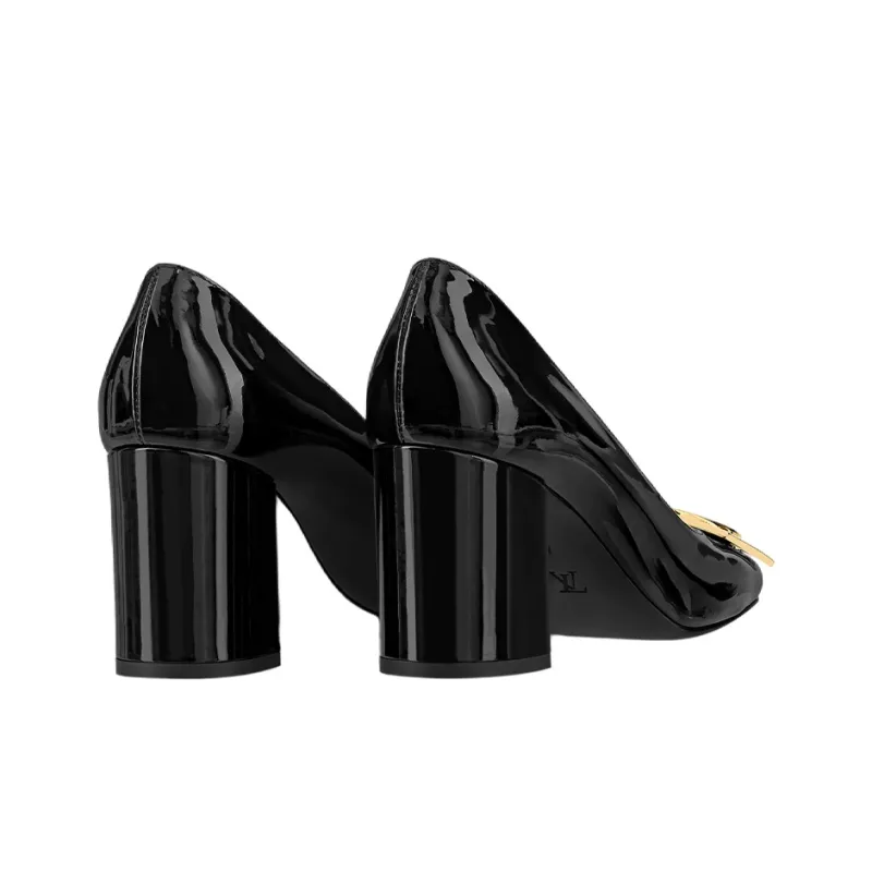 LOUIS VUITTON Madeleine Chunky Heel High Heels Women's Black-3