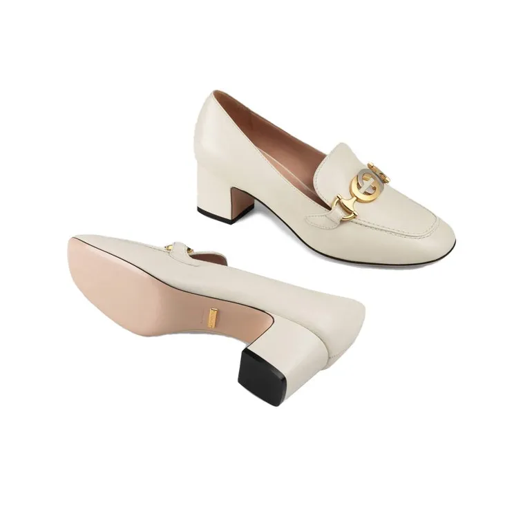 GUCCI Zumi Block Heel Loafers-4