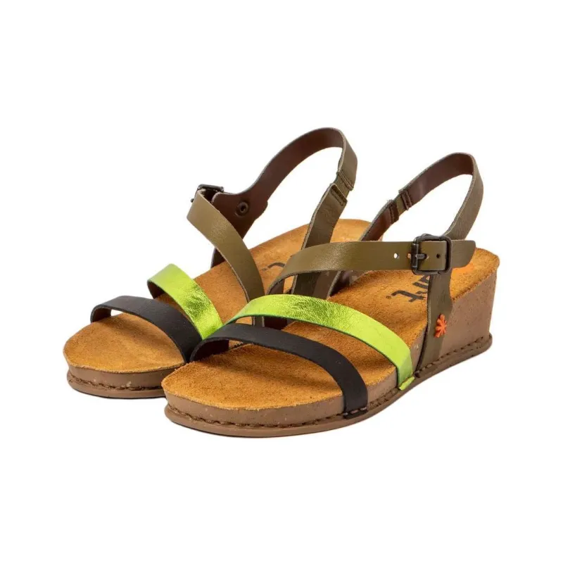 Art I LIVE Strap Sandals 4.5cm Women's Green-1