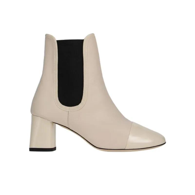 Repetto Melissa Short Chelsea Boots 6cm Women's Beige-1