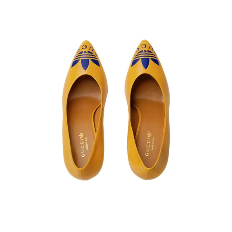 Adidas Originals x GUCCI Cone Heel High Heels Women's Yellow-3