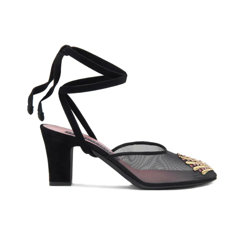 Les Petits Joueurs Aster High Heels 7cm Women's Black-1