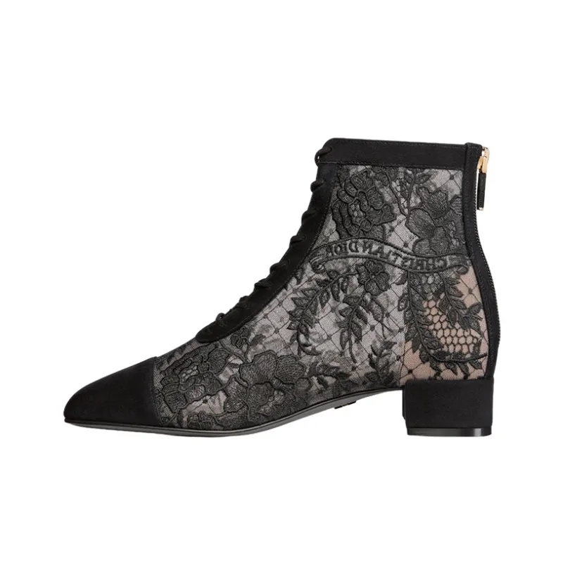 DIOR Naughtily D Ankle Boots 3cm Women's Black-0