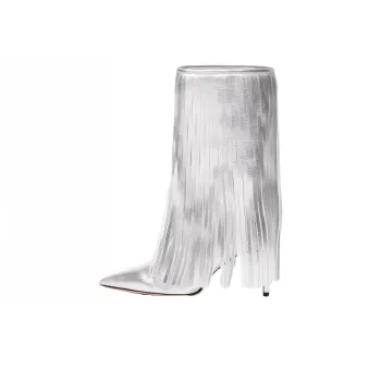 BETTINA VERMILLON Cher Ankle Boots 8.5cm Women's Silver