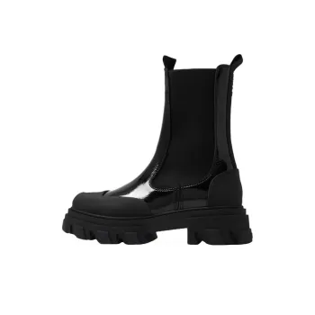 GANNI Cleated Panelled Chelsea Boots