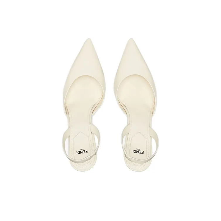 FENDI Fendi First Irregular Heel High Heels 9.5cm Women's White-3