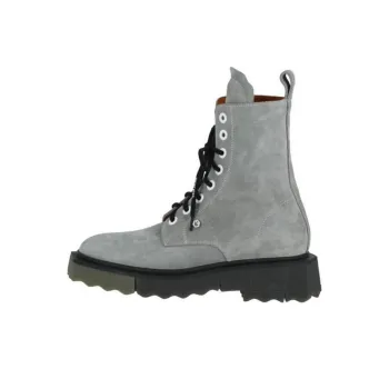 OFF-WHITE Spongesole Leather Ankle Boot Sand Black