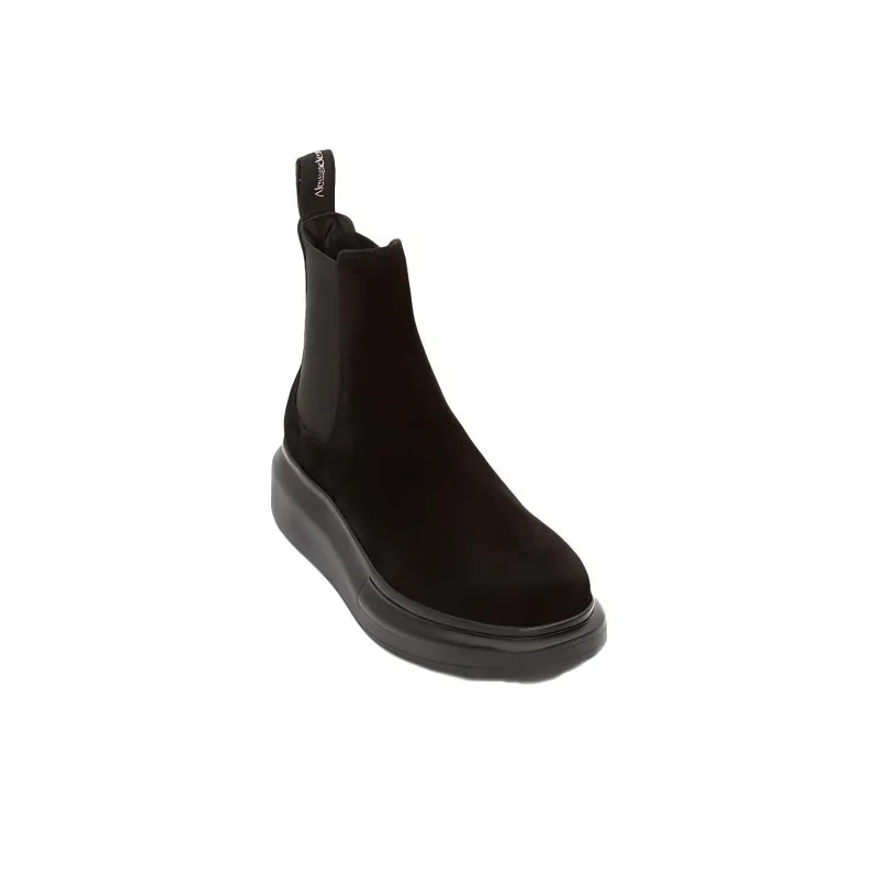 Alexander McQueen Leather Chelsea Boot Black Women's-3