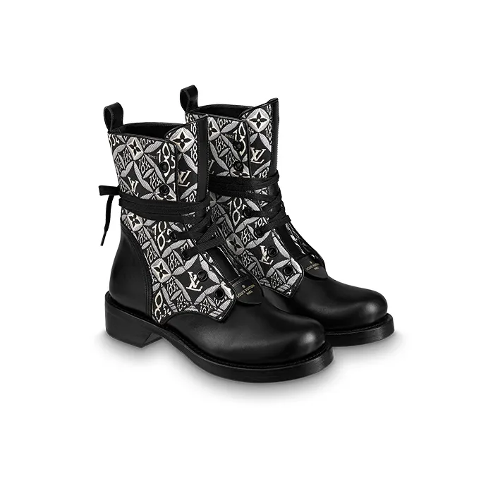 LOUIS VUITTON Metropolis Boots 'Black White Monogram' Women's-2