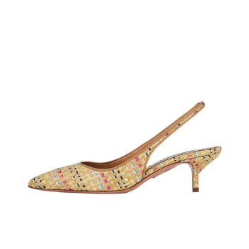 AQUAZZURA Purist 50mm Woven Slingback Pumps