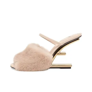 FENDI First Irregular Heel High Heels 9.5cm Women's Pink