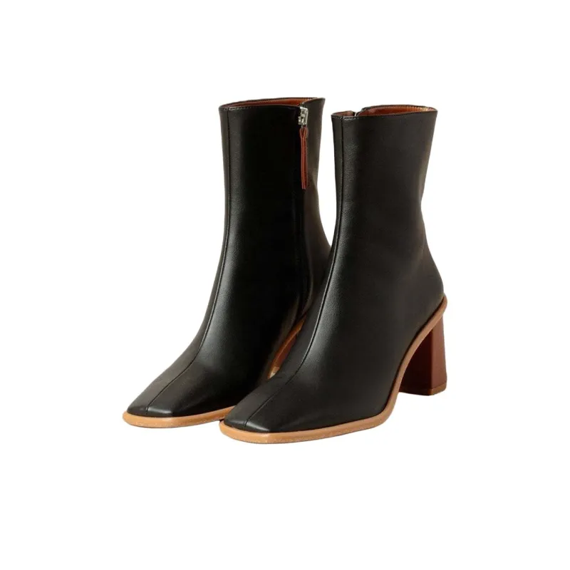 ALOHAS Ankle Boots 7.5cm Women's Black-3