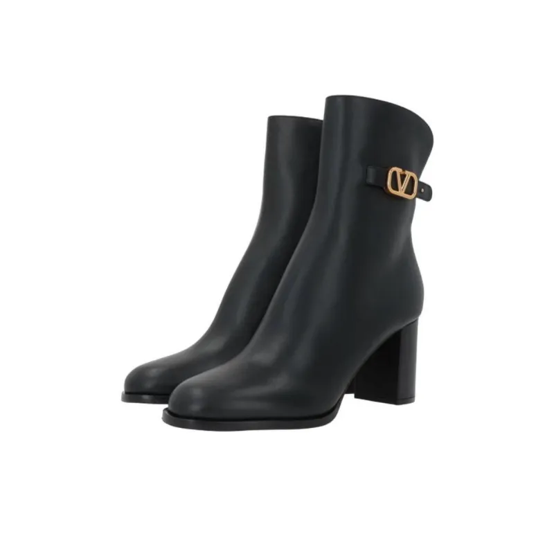 Valentino VLogo Signature Ankle Boots Women's Black-2