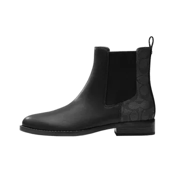 COACH Short Chelsea Boots Women's Black