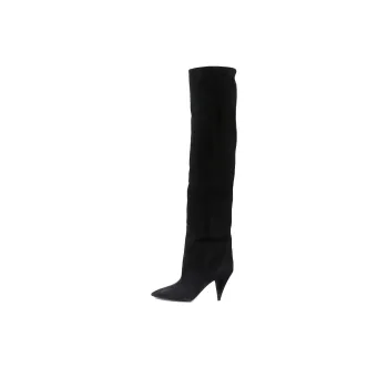 SAINT LAURENT Era 85 Knee High Boots 8.5cm Women's Black