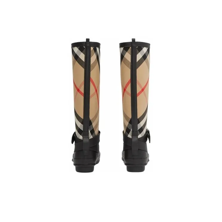 Burberry House Checked Slip-On Rain Boots-3