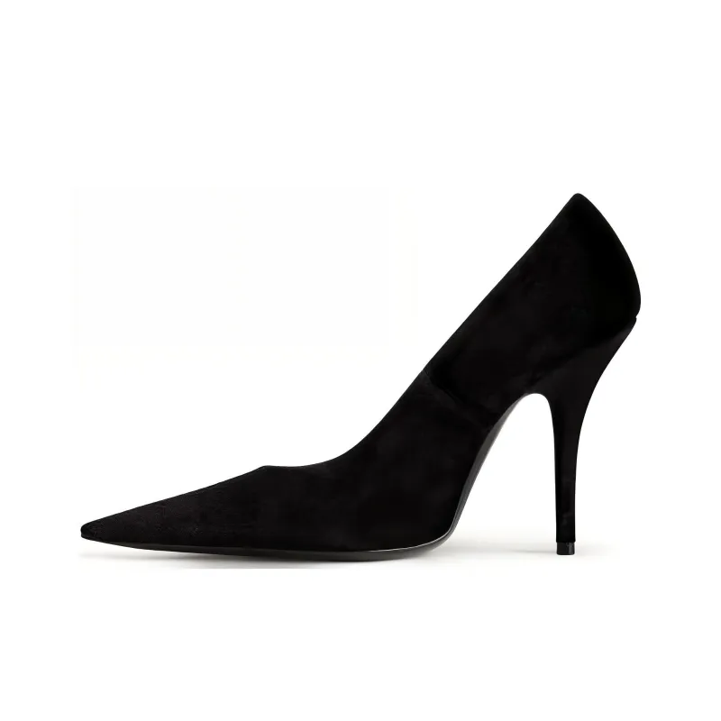 Balenciaga Knife Slim Heel High Heels 11cm Women's Black-0