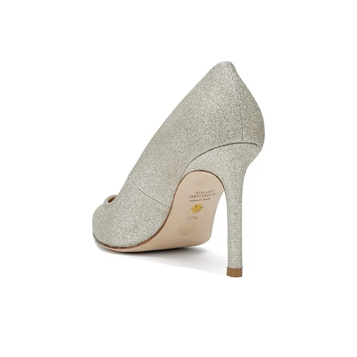 Stuart Weitzman/SW Anny Slim Heel High Heels 9.5cm Women's Silver-3