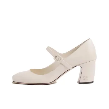MIU MIU Chunky Heel High Heels 6.5cm Women's Ivory