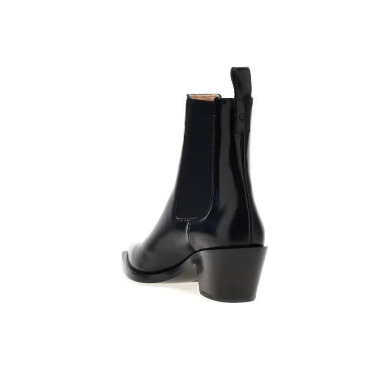 GIANVITO ROSSI Short Chelsea Boots Women's Black-4