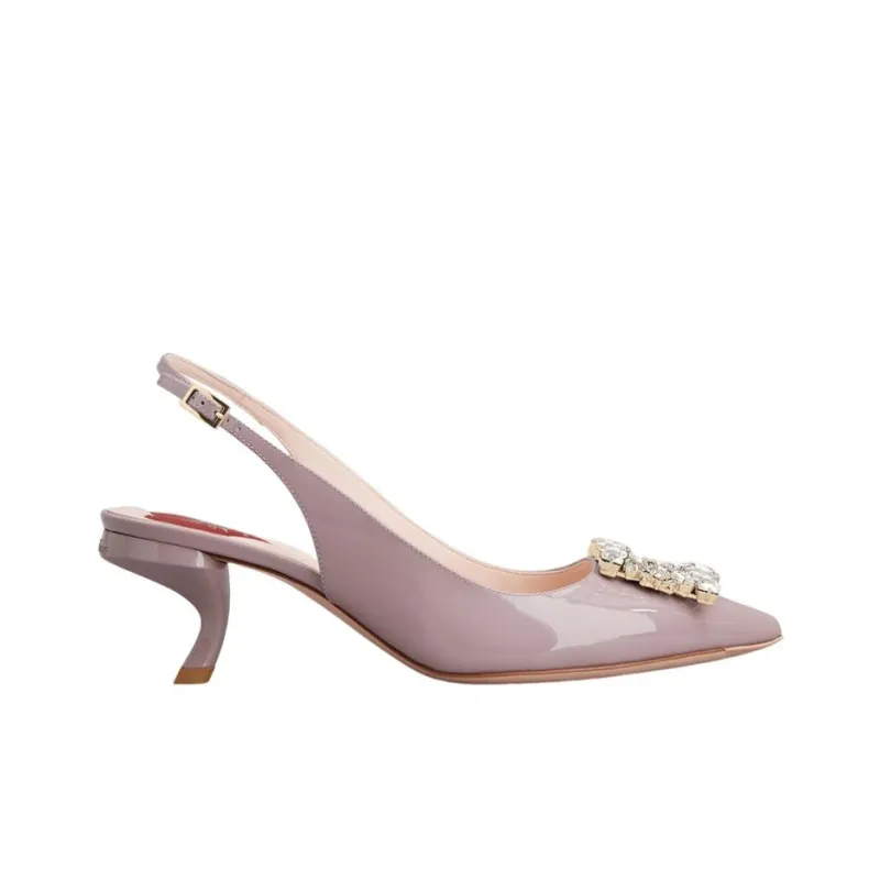 Roger Vivier Irregular Heel High Heels 5.5cm Women's Purple-1