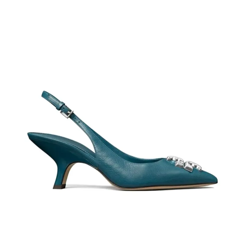 TORY BURCH Slim Heel High Heels 6.5cm Women's Blue-1