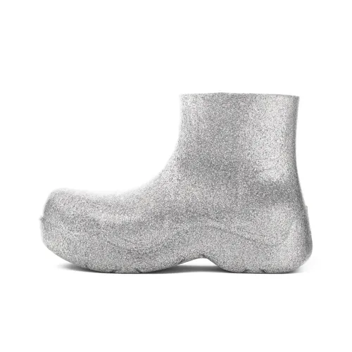 Bottega Veneta Puddle BV Rain Untouchable Boots Ankle Untouchable Boots Women's Light Gray