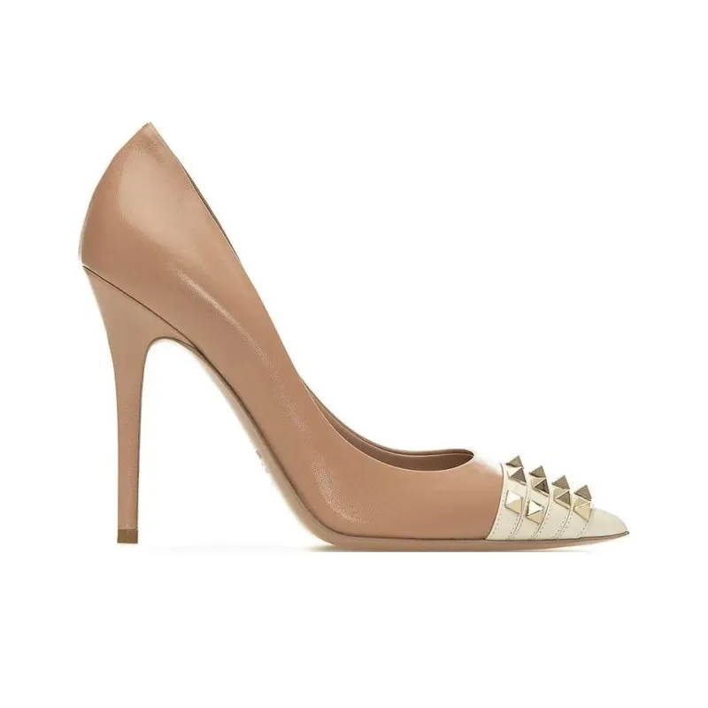 Valentino Slim Heel High Heels 11cm Women's Brown-1