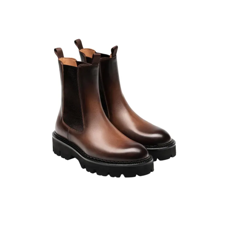 Magnanni Aurora Short Chelsea Boots Women's Brown-2