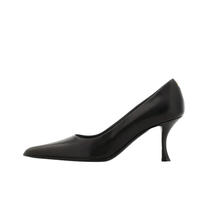 FERRAGAMO Décolleté Irregular Heel High Heels 7cm Women's Black-0