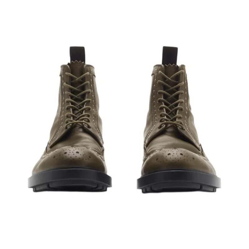 Burberry Loch Ankle Boots Men's Green-3