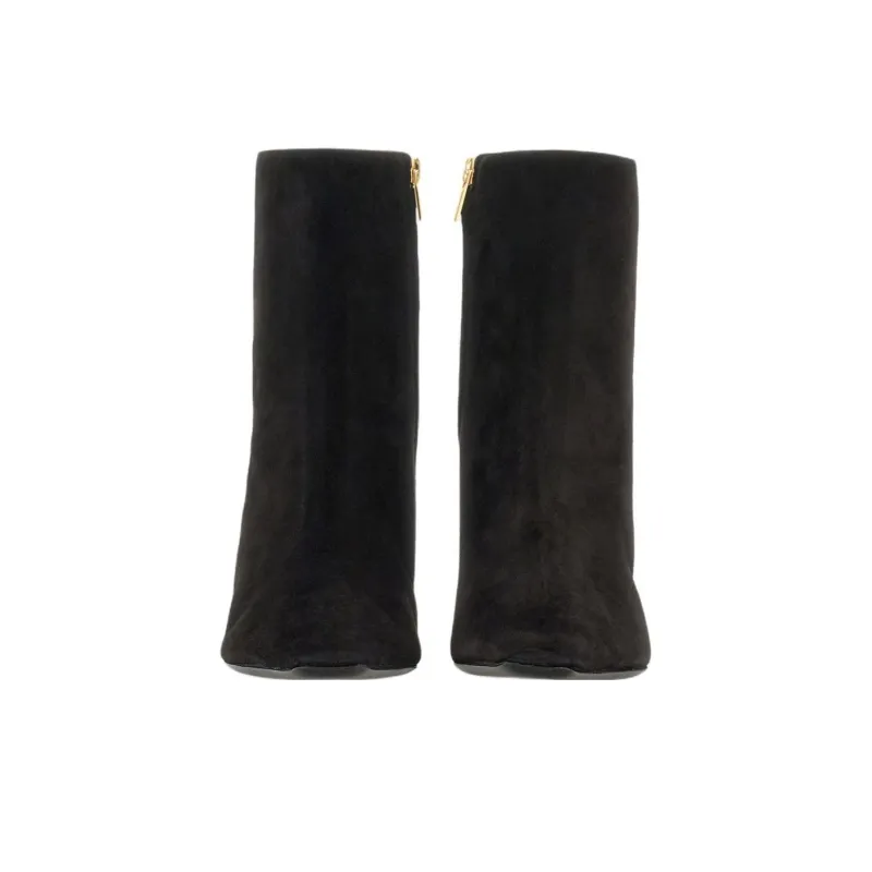 FERRAGAMO CAGE Ankle Boots 4cm Women's Black-3