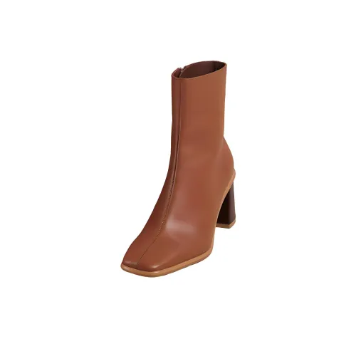 ALOHAS Ankle boots Silver 7.5cm Women's Brown