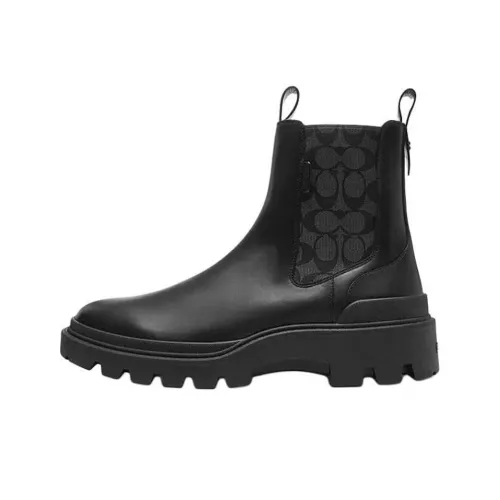 COACH Short Chelsea Boots 4cm Men's Black