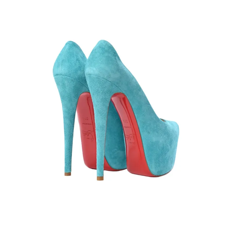 CL Slim Heel High Heels 15cm Women's Blue-3