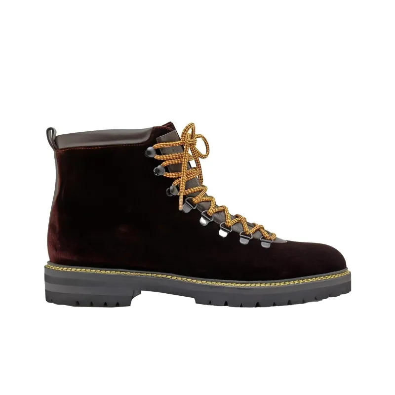 MANOLO BLAHNIK Calaurio Ankle Boots 1cm Men's Red Yellow-1