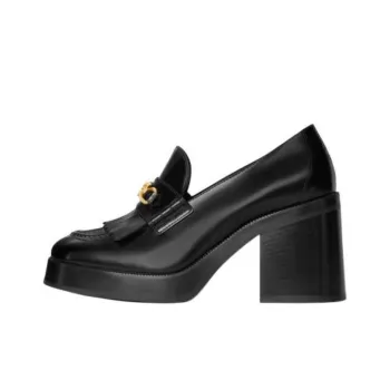 CELINE Chunky Heel High Heels Women's Black