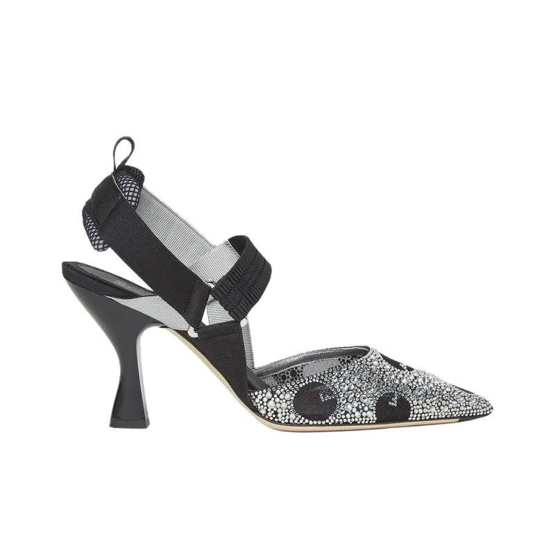 FENDI Colibri Spool Heel High Heels Women's Black-1